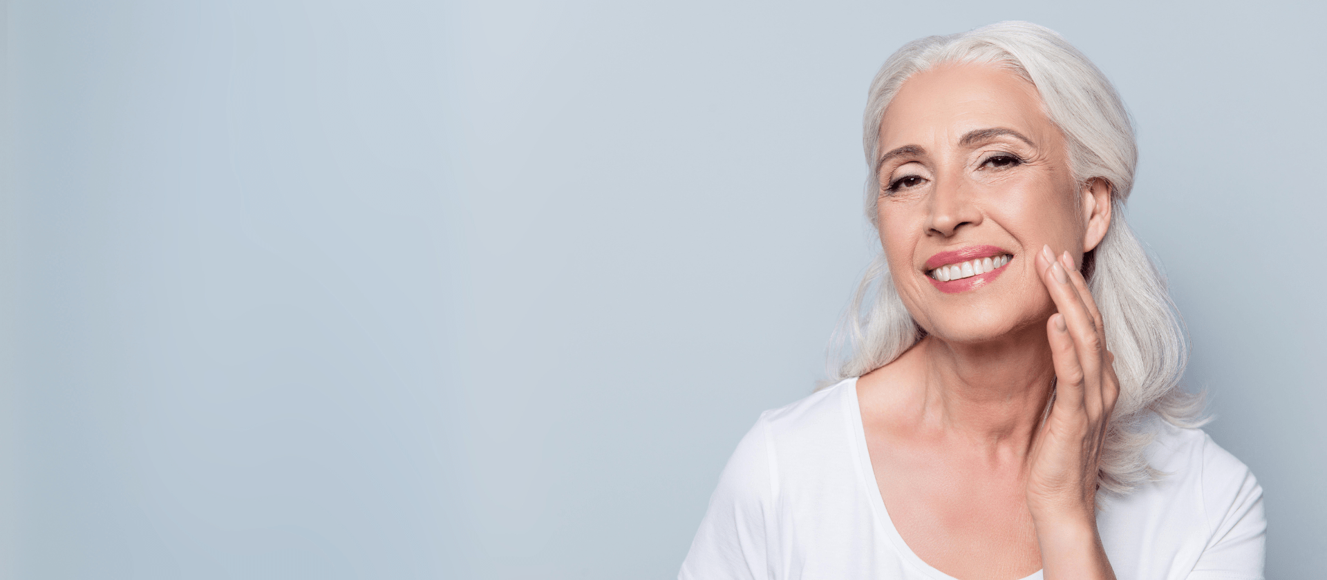 older woman smiling